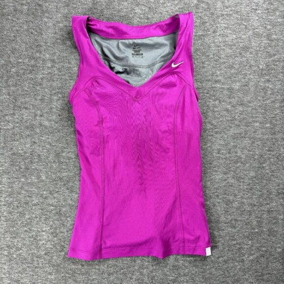 Nike Dri-Fit Womens Purple Tank Top Light Weight Active Small Polyester & Spande - Picture 1 of 3